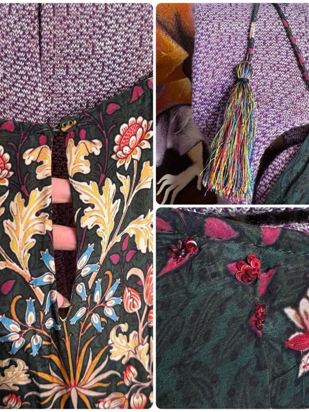 Tiered Floral Maxi Dress in Multicolor - Picture 7 of 8